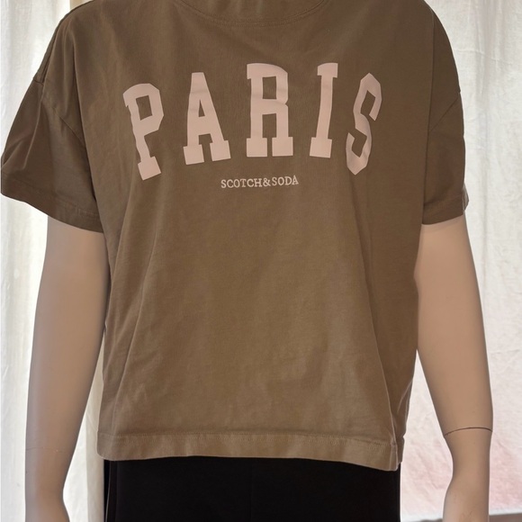 Scotch & Soda Tops - Scotch & Soda Olive Paris Tee
